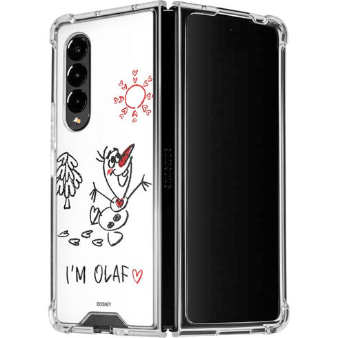 Disney Frozen I Am Olaf Art Galaxy Z Fold4 5G Clear Case