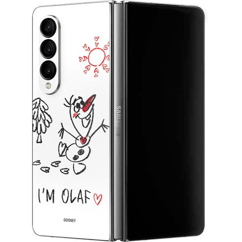 Disney Frozen I Am Olaf Art Galaxy Z Fold4 5G Skin