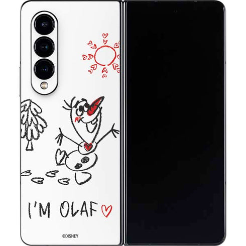 Disney Frozen I Am Olaf Art Galaxy Z Fold4 5G Skin