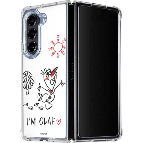 Disney Frozen I Am Olaf Art Galaxy Z Fold5 5G Clear Case
