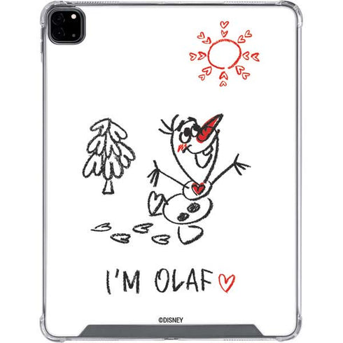Disney Frozen I Am Olaf Art iPad Pro 12.9in (2020) Clear Case