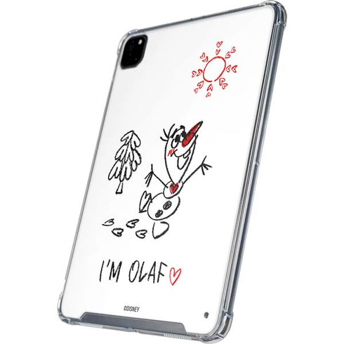 Disney Frozen I Am Olaf Art iPad Pro 12.9in (2020) Clear Case