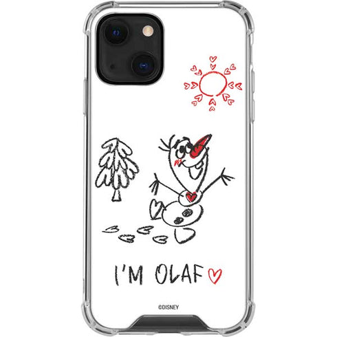 Disney Frozen I Am Olaf Art iPhone 14 Plus Clear Case