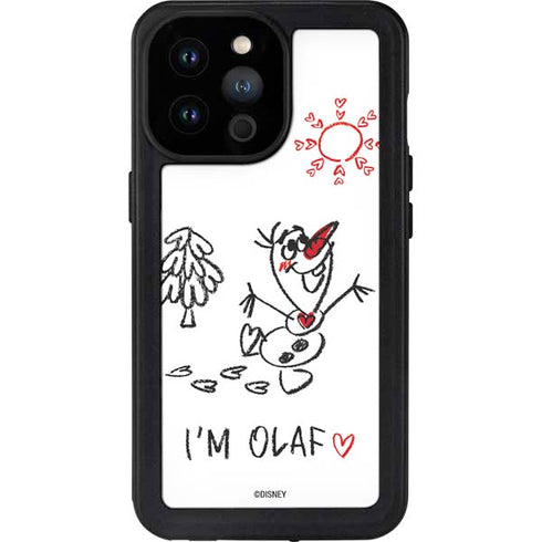 Disney Frozen I Am Olaf Art iPhone 14 Pro Max Waterproof Case