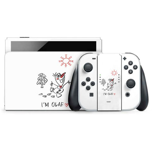 Disney Frozen I Am Olaf Art Nintendo Switch OLED (2021) Skin
