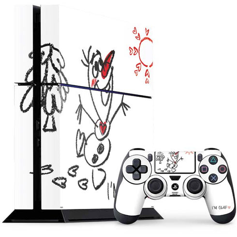 Disney Frozen I Am Olaf Art PS4 Console and Controller Bundle Skin