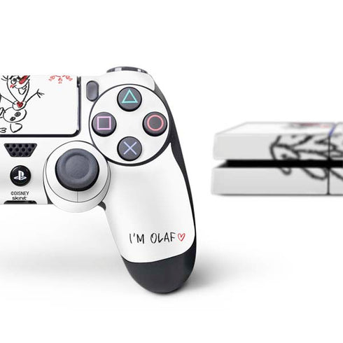 Disney Frozen I Am Olaf Art PS4 Console and Controller Bundle Skin