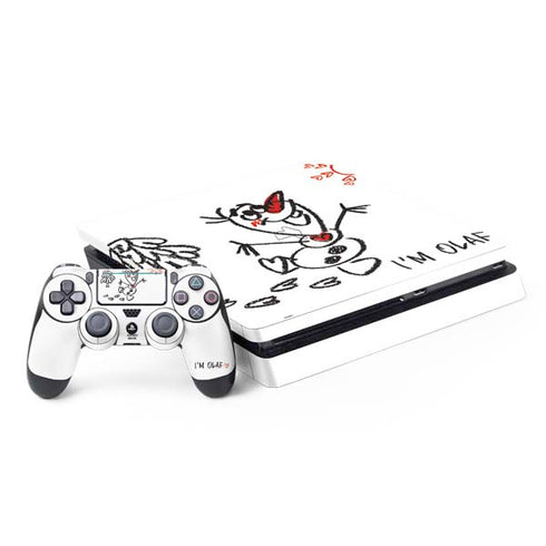 Disney Frozen I Am Olaf Art PS4 Slim Bundle Skin