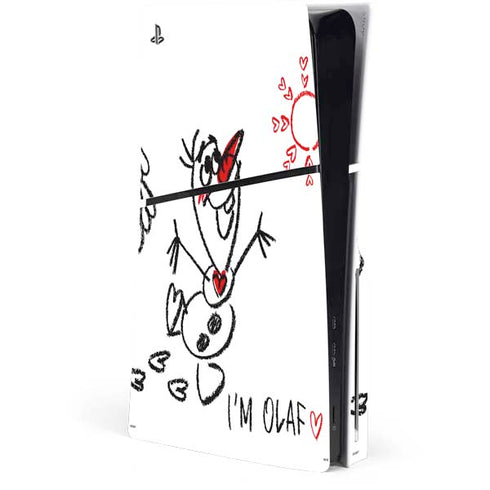 Disney Frozen I Am Olaf Art PS5 Slim Disk Console Skin