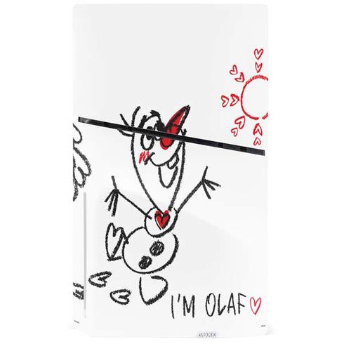 Disney Frozen I Am Olaf Art PS5 Slim Disk Console Skin
