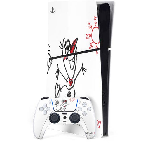 Disney Frozen I Am Olaf Art PS5 Slim Digital Edition Console Skin