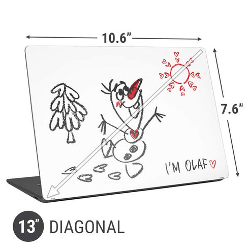 Disney Frozen I Am Olaf Art Universal Laptop 13in (10.6 x 7.6in) Skin