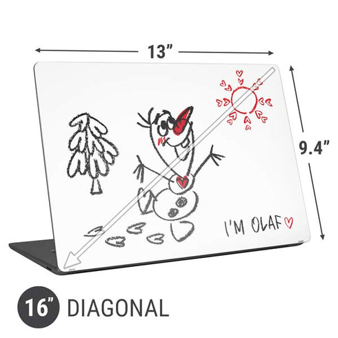Disney Frozen I Am Olaf Art Universal Laptop 16in (13 x 9.4in) Skin