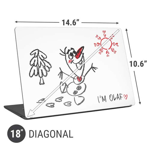 Disney Frozen I Am Olaf Art Universal Laptop 18in (14.6 x 10.6in) Skin
