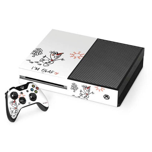 Disney Frozen I Am Olaf Art Xbox One Console and Controller Bundle Skin