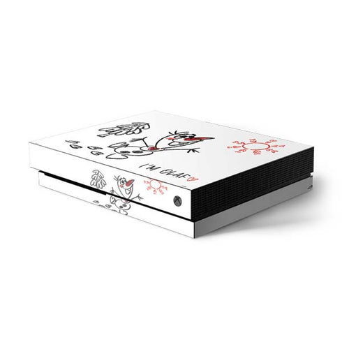 Disney Frozen I Am Olaf Art Xbox One X Console Skin