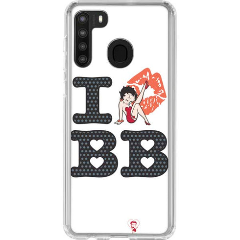 Betty Boop I Love BB Galaxy A21 Clear Case