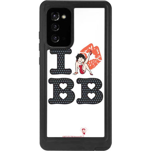 Betty Boop I Love BB Galaxy Note20 5G Waterproof Case