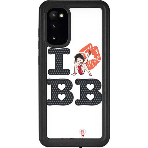 Betty Boop I Love BB Galaxy S20 Waterproof Case