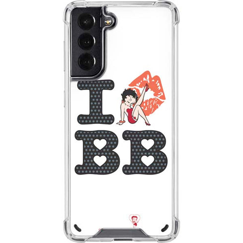 Betty Boop I Love BB Galaxy S21 5G Clear Case