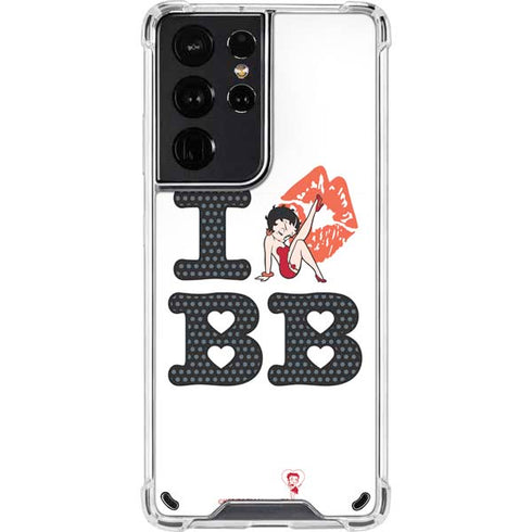 Betty Boop I Love BB Galaxy S21 Ultra 5G Clear Case