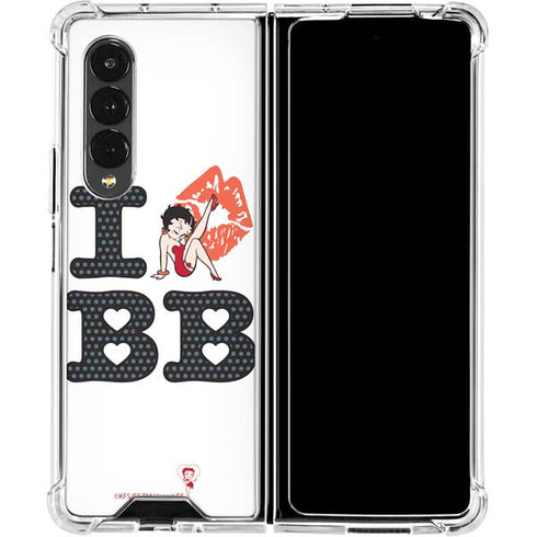 Betty Boop I Love BB Galaxy Z Fold4 5G Clear Case