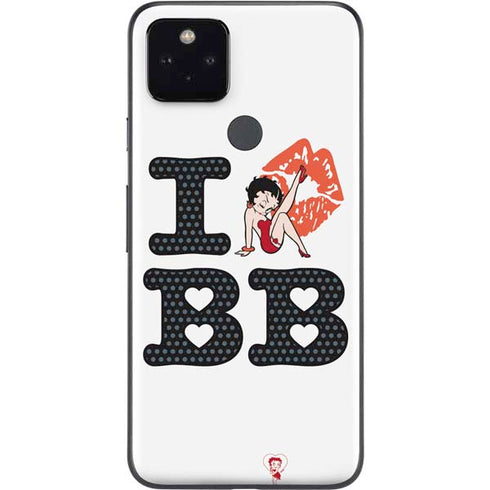Betty Boop I Love BB Google Pixel 4a 5G Skin