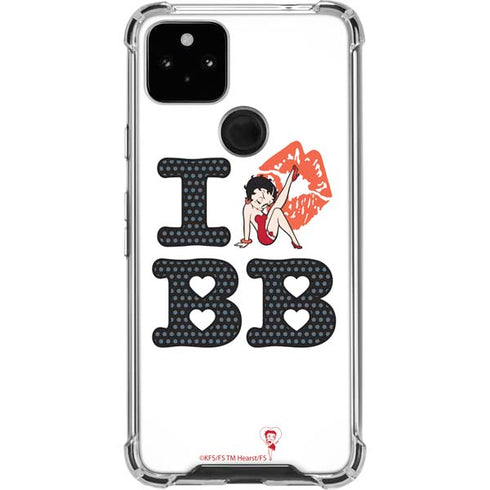 Betty Boop I Love BB Google Pixel 5a 5G Clear Case