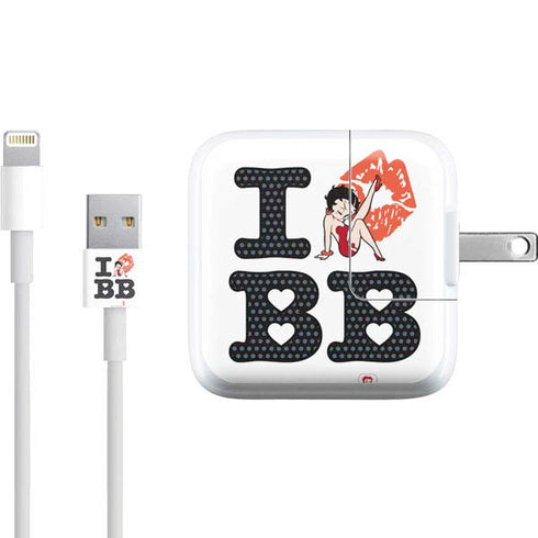 Betty Boop I Love BB iPad Charger (10W USB) Skin