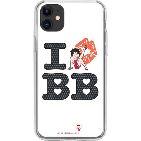 Betty Boop I Love BB iPhone 11 Clear Case