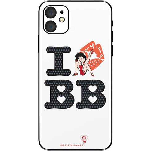 Betty Boop I Love BB iPhone 11 Skin