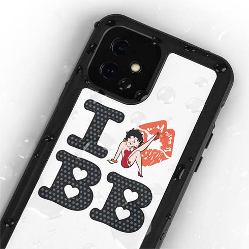 Betty Boop I Love BB iPhone 12 Mini Waterproof Case