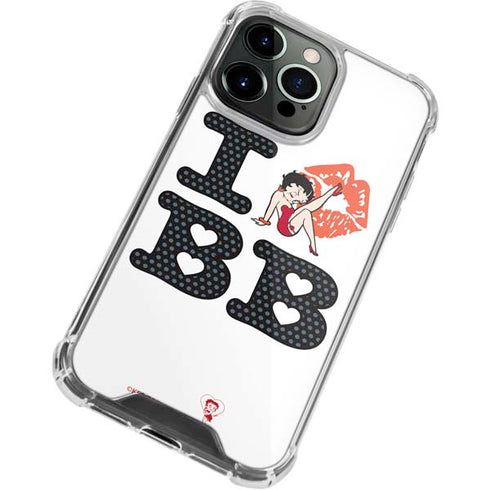 Betty Boop I Love BB iPhone 15 Pro Max Clear Case
