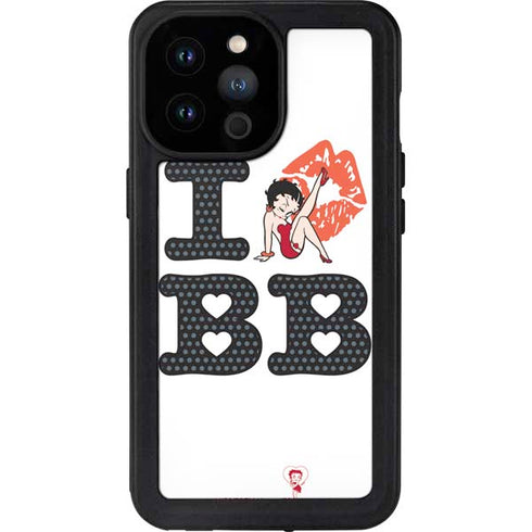 Betty Boop I Love BB iPhone 14 Pro Max Waterproof Case