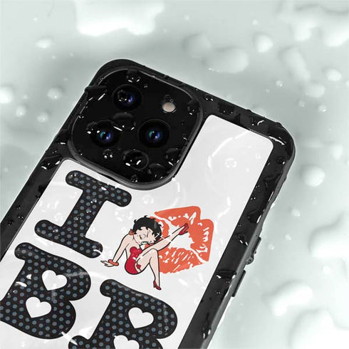 Betty Boop I Love BB iPhone 14 Pro Max Waterproof Case