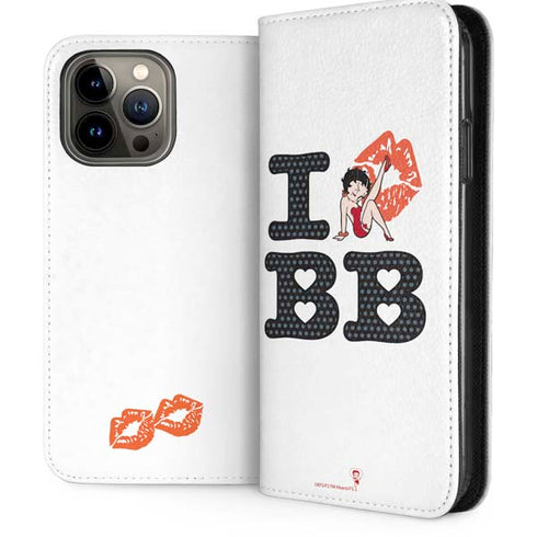 Betty Boop I Love BB iPhone 15 Pro Max Folio Case