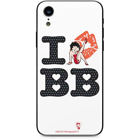 Betty Boop I Love BB iPhone XR Skin