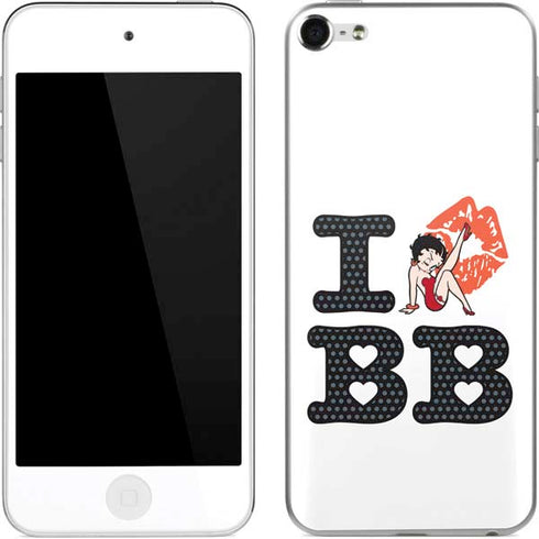 Betty Boop I Love BB Apple iPod Skin