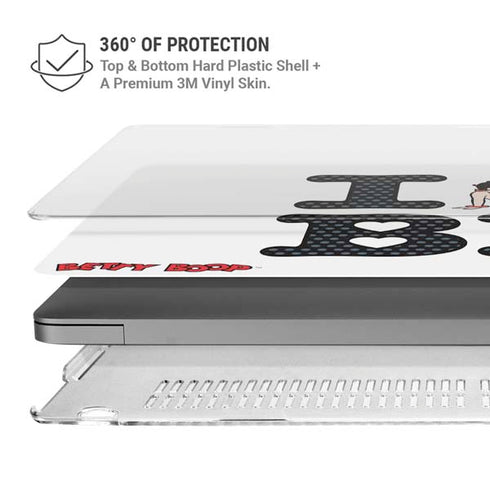 Betty Boop I Love BB MacBook Pro 16in (2021-25) Case plus Skin