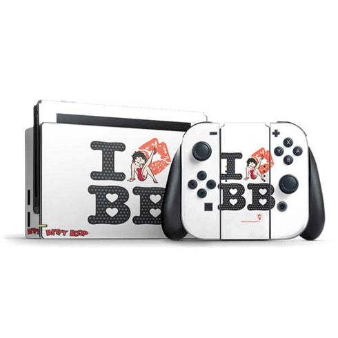 Betty Boop I Love BB Nintendo Switch Bundle Skin