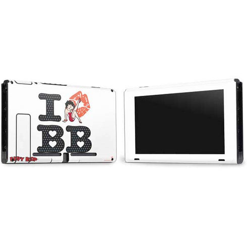 Betty Boop I Love BB Nintendo Switch Bundle Skin