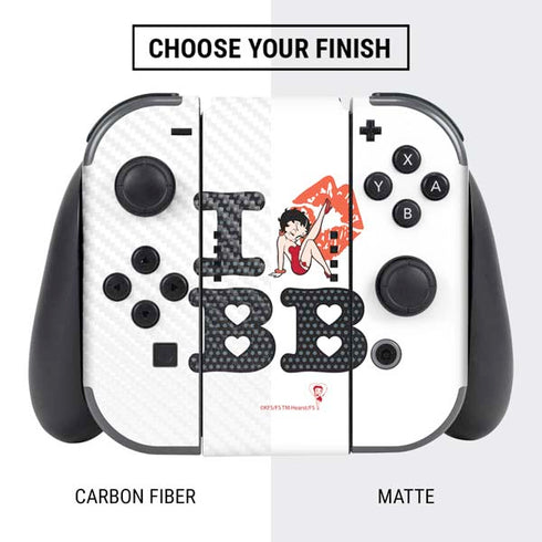 Betty Boop I Love BB Nintendo Switch Bundle Skin
