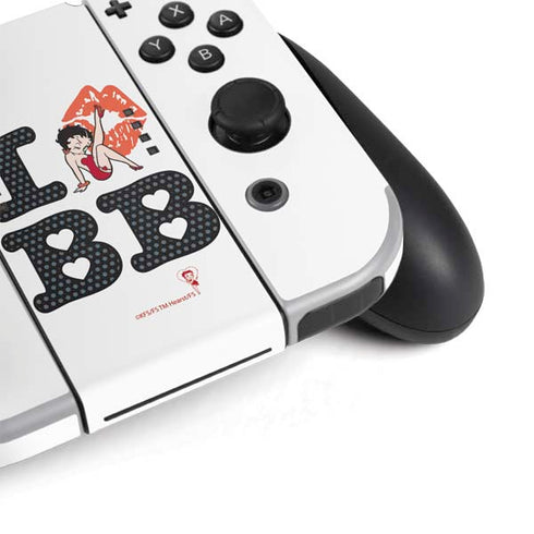 Betty Boop I Love BB Nintendo Switch OLED (2021) Skin