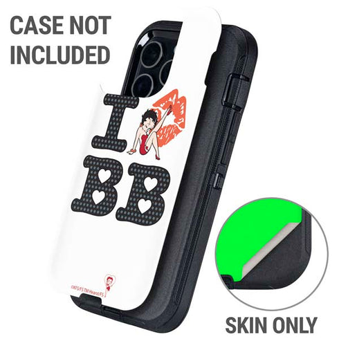 Betty Boop I Love BB Otterbox Defender iPhone Skin