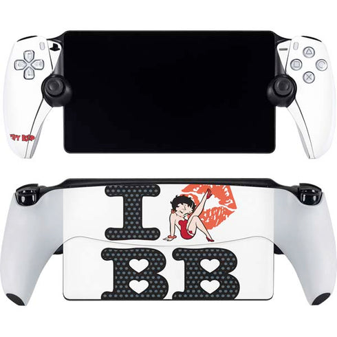 Betty Boop I Love BB PlayStation Portal Remote Player Skin