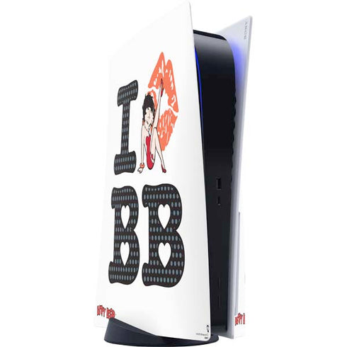 Betty Boop I Love BB PS5 Console Skin