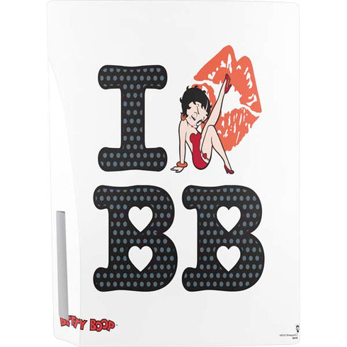 Betty Boop I Love BB PS5 Console Skin