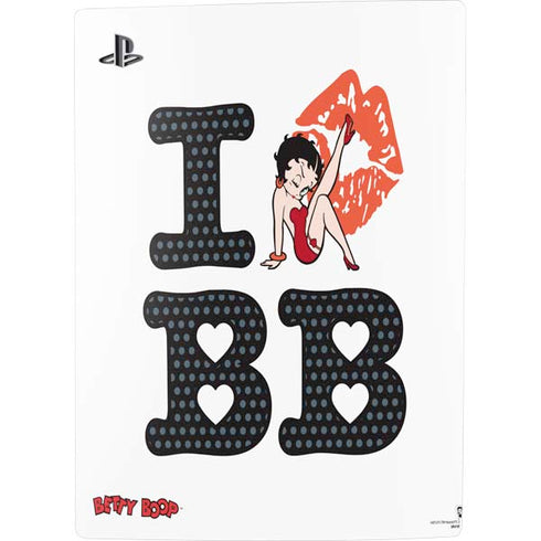 Betty Boop I Love BB PS5 Digital Edition Console Skin