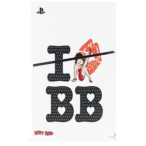 Betty Boop I Love BB PS5 Slim Disk Console Skin