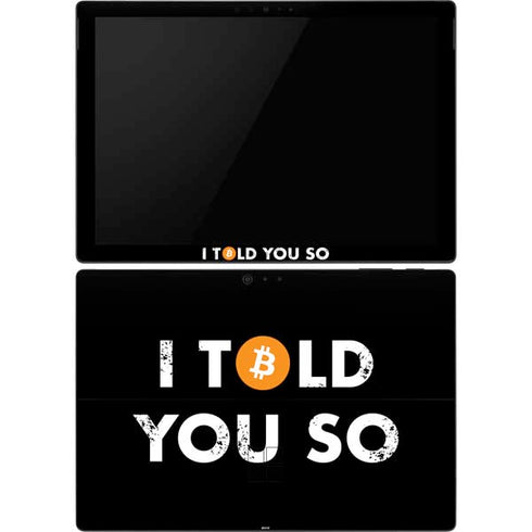 I Told You So Surface Pro 6 Skin